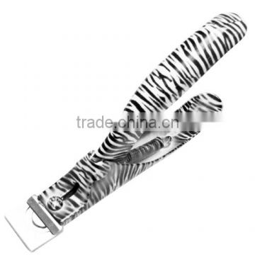 Acrylic Nail Cutter Zebra Print Powder Coated For Artificial Nails