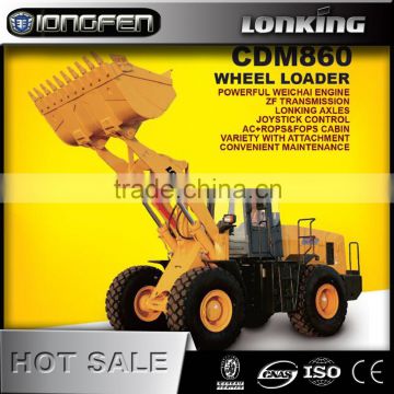 LG862 best price china Lonking 6 ton wheel loader with 5 cbm loader bucket
