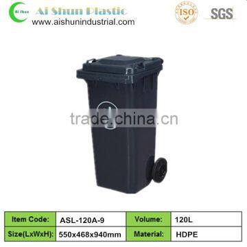 EN840 Standard 120 liter street plastic garbage bin