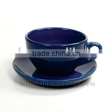 Solid color CAPPUCCINO cup & saucer set