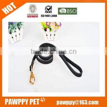 high quality genuine leather dog leash black color