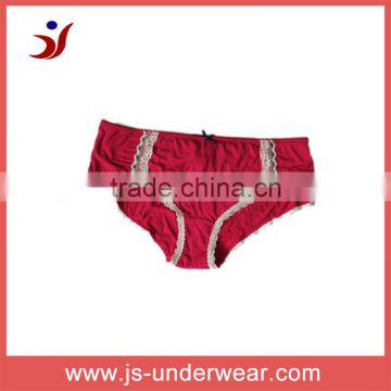 js-235 cute girls cotton underwear with simple lace (Accept OEM)