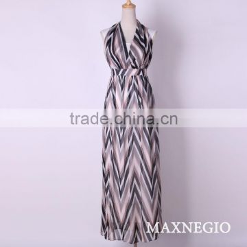 Wholesale i dress long chiffon chevron maxi dress