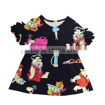 wholesale beauty and beast printing baby girl spring summer dress