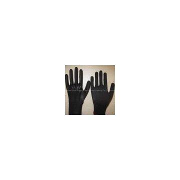 black latex coated working gloves LG1507-1