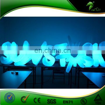 LED Color Changing Decorative Inflatable Sign , Inflatable Advertising Words , Blow Up Balloon Letters