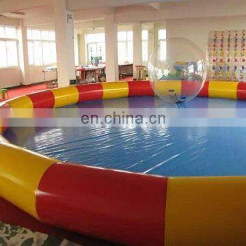 Blue color floating inflatable boat swimming pool for inflatable pool toys water walking ball