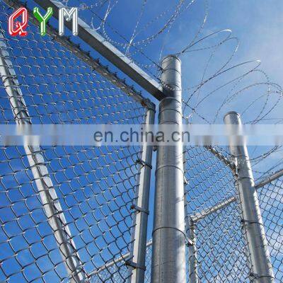 6ft Razor wire top galvanized steel chain link airport fence