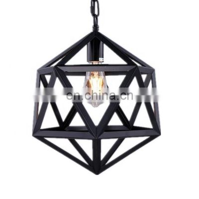 2019 New Arrival Retro Iron Cage Industrial Frame Pendant LED Light Loft Ceiling Lamp Shade for Home Living Room Decoration