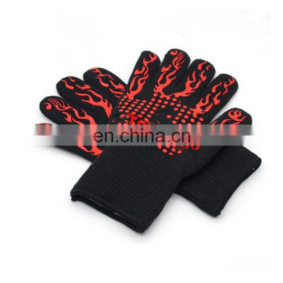 Heat Cut-Resistant Kitchen Grilling Household Gloves Cut Resistant Kitchen Oven Mitts Silicone Cook