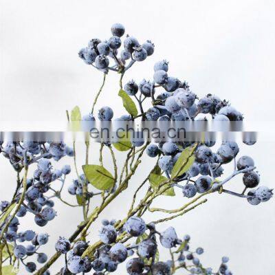 hot sale high quality christmas berry stem artificial plants christmas red blue berry