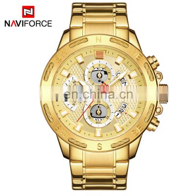 NAVIFORCE NF9165 Men Luxury High Quality Japan Quartz Stainless Steel Band Chronograph Business Classic Watch