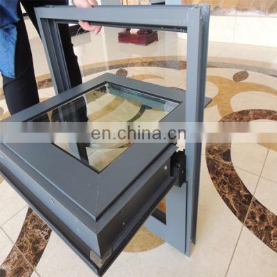 aluminum alloy middle hung window center pivot windows High quality skylight Open completely