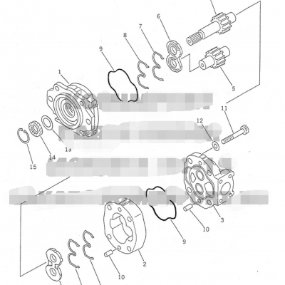 OEM ! 7055636040 Famous Hydraulic gear pump of 705-56-36040\t/for kmsu loader WA250-5/WA270-5/SAR56+40+SBR10+12