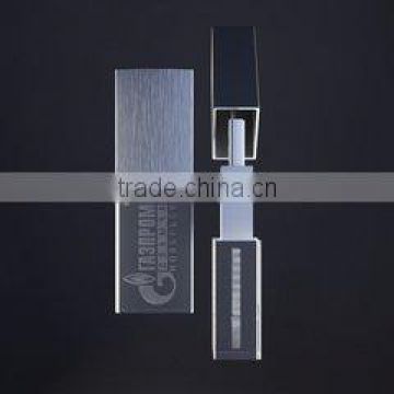 Customized Logo Engrave Promotion Mini Crystal jewellery 32GB 64GB USB Flash Memory Drive with LED Light