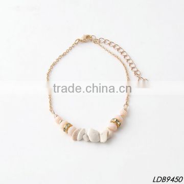 White stone with crystal gold bracelet friendship bracelet                        
                                                                                Supplier's Choice