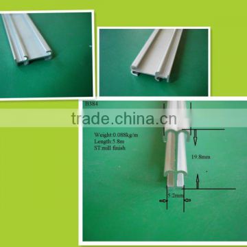 7.1mm*19.8mm*5.2mm aluminum bending rail profile for curtain