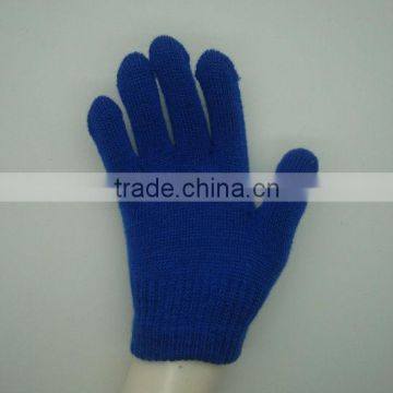 Boxi-High quality monochrome five fingers children acrylic gloves
