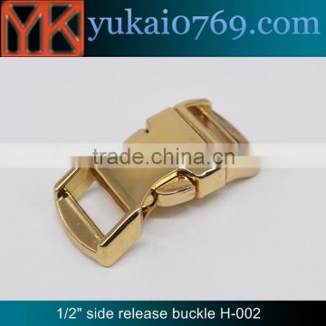 Yukai 1/2" gold side release buckle metal curved buckle for paracord bracelet