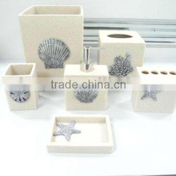 2015 decorative cute polyresin sanitary ware set