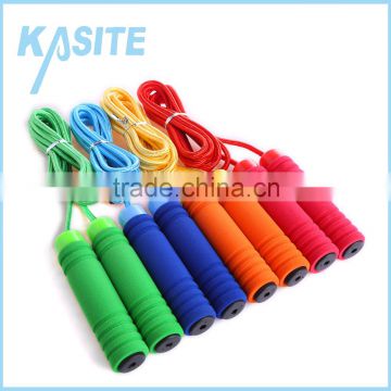 2.7M PP handle with single color foam,hot sale cotton jump rope