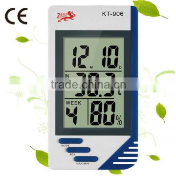 KT906 digital hygrometer and thermometer automatic clock