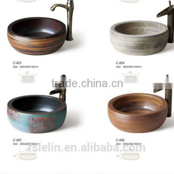 LELIN hand paint ceramic art basin bathroom basin LC026