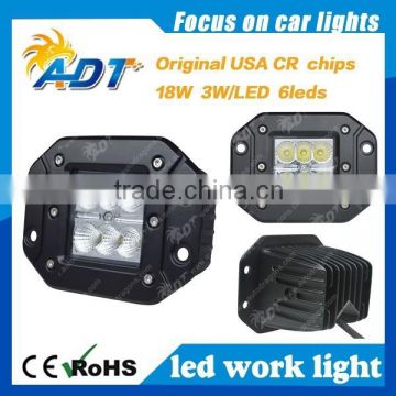 Hot sale 4 inch 3W Cr ee LED square style 18W LED driving lights for off-road jeep, truck, tractor 4WD