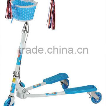 MINGBANG 2015 V hot sale and freestyle swing scooter with handle brake system and bell children trike