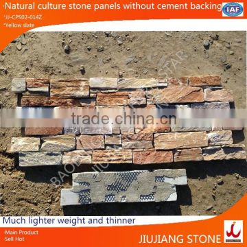 natural cement culture stone wall panels/stone with net on back