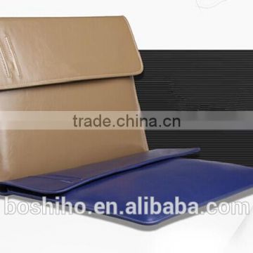 Boshiho fashionable genuine leather tablet pad laptop case