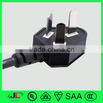 6-10A,250V CCC China 3 core extension wire flat 3 pin adaptor plug for domestic or industrial appliance