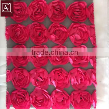 beautifull flower embroidery fabric for ladies dress