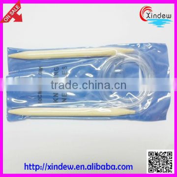 80 cm circular bamboo knitting needles in PVC bag