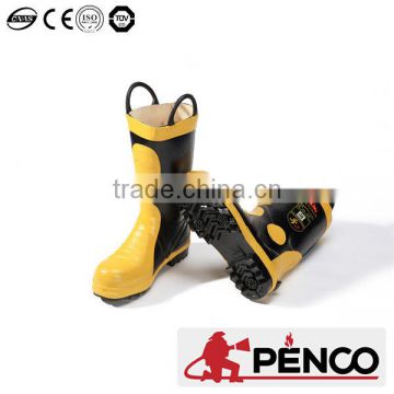 Cow leather fire rescue boots with CE certificate