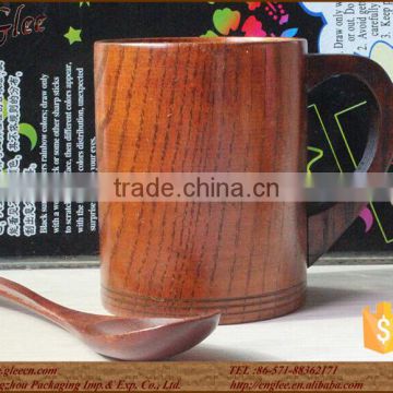 Drinkware high-capacity wooden mugs/ wood mug for beer/milk