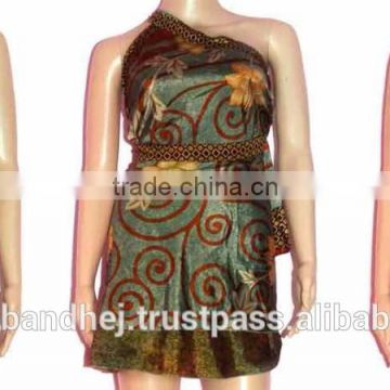 Indian Wrap Around Skirt, Vintage Silk Sari Wrap Skirt