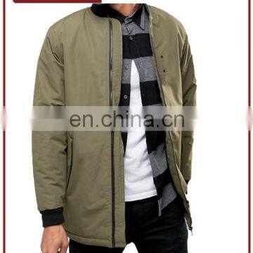 2017 Latest Fashion Men Longline Bomber Jacket Wholesale