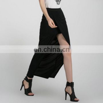 Paris fashion Latest long skirt design with Wrap front detail