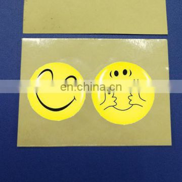 smiley face expression gold nickle stickers