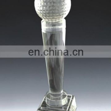 Elegant crystal trophy and crystal awards