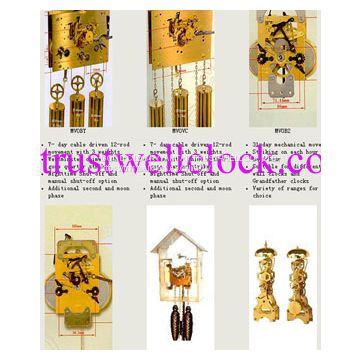 clocks parts and accessories, spare parts for wall clocks, grandfather clock, floor clocks, cuckoo clocks, spcial clocks