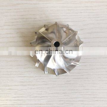 B03G 46.40/60.00mm 7+7 blades high performance turbocharger billet/milling/aluminum 2618 compressor wheel