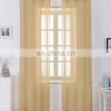 Cash commodity solid color readymade colorful sheer voile curtain fabric stock