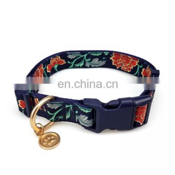 Luxury pet collar hot selling with nameplate graceful and durable dog collar pet leash dog