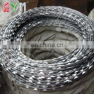 Helical Razor Wire Barbed Tape Concertina Razor Blade Wire