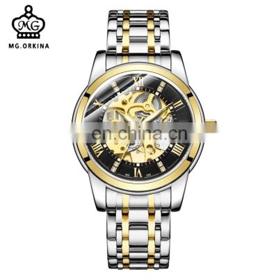 MG.ORKINA MG093 Mens Business Automatic Mechanical Stainless Steel Dess Watches For Men Original Hand Watch Men