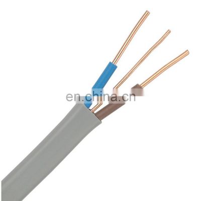 Pure copper flat pvc 2*2.5mm electrical wire prices cable and wire