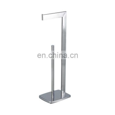 Factory Chrome Effect Stainless Steel Bathroom Accessories Standing Tissue Paper Towel Toilet Paper Roll Holder