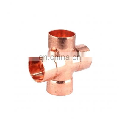 Refrigeration parts CXC copper cross fitting copper tubular connector
